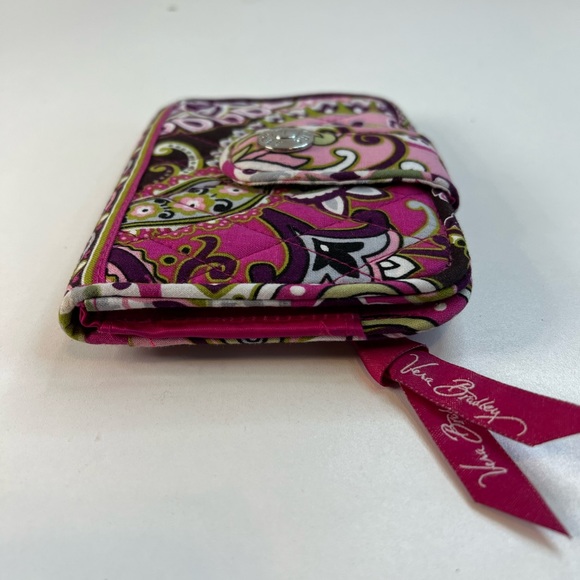 Vera Bradley Wallet In Pink, Green and Brown - Picture 6 of 11